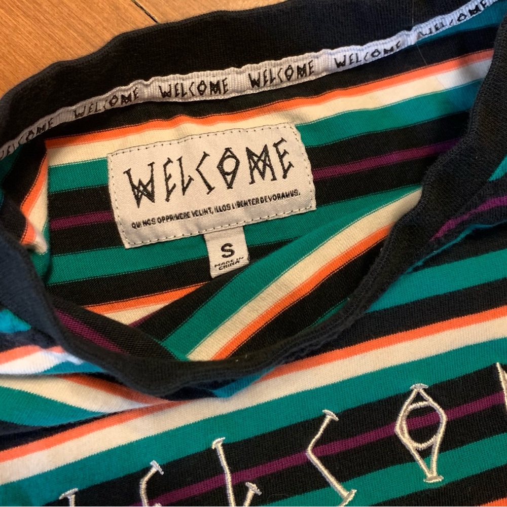Longsleeve striped Welcome shirt, small. Streetwear - Picture 2 of 7
